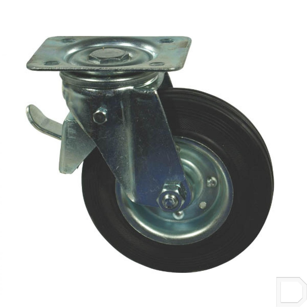 Zwenkwiel 100 mm met stop