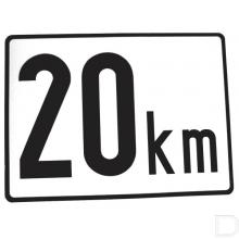 Aanduidingsbord kunststof 20 km/h 200 x 150 mm