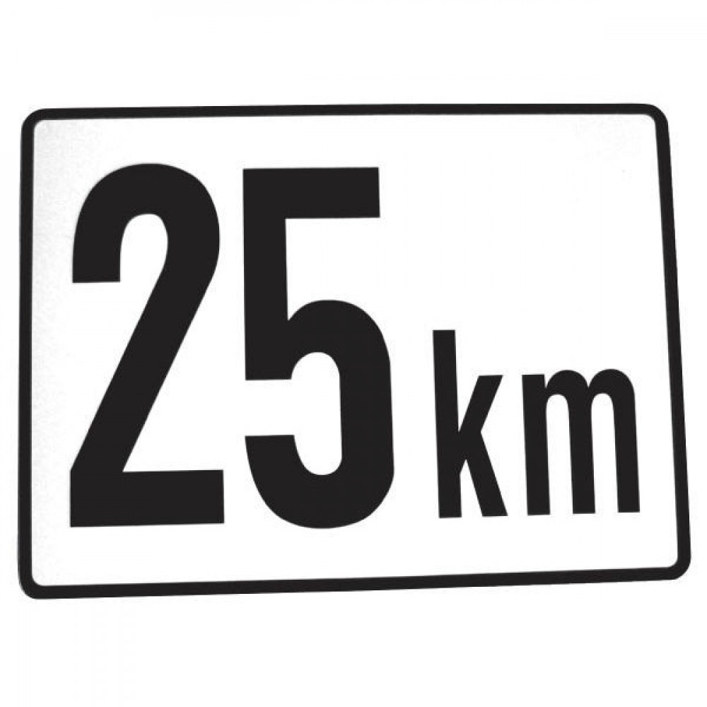 Aanduidingsbord metaal 25km/h 200x150mm