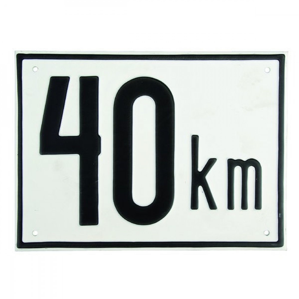 Aanduidingsbord metaal 40km/h 200 x 150 mm