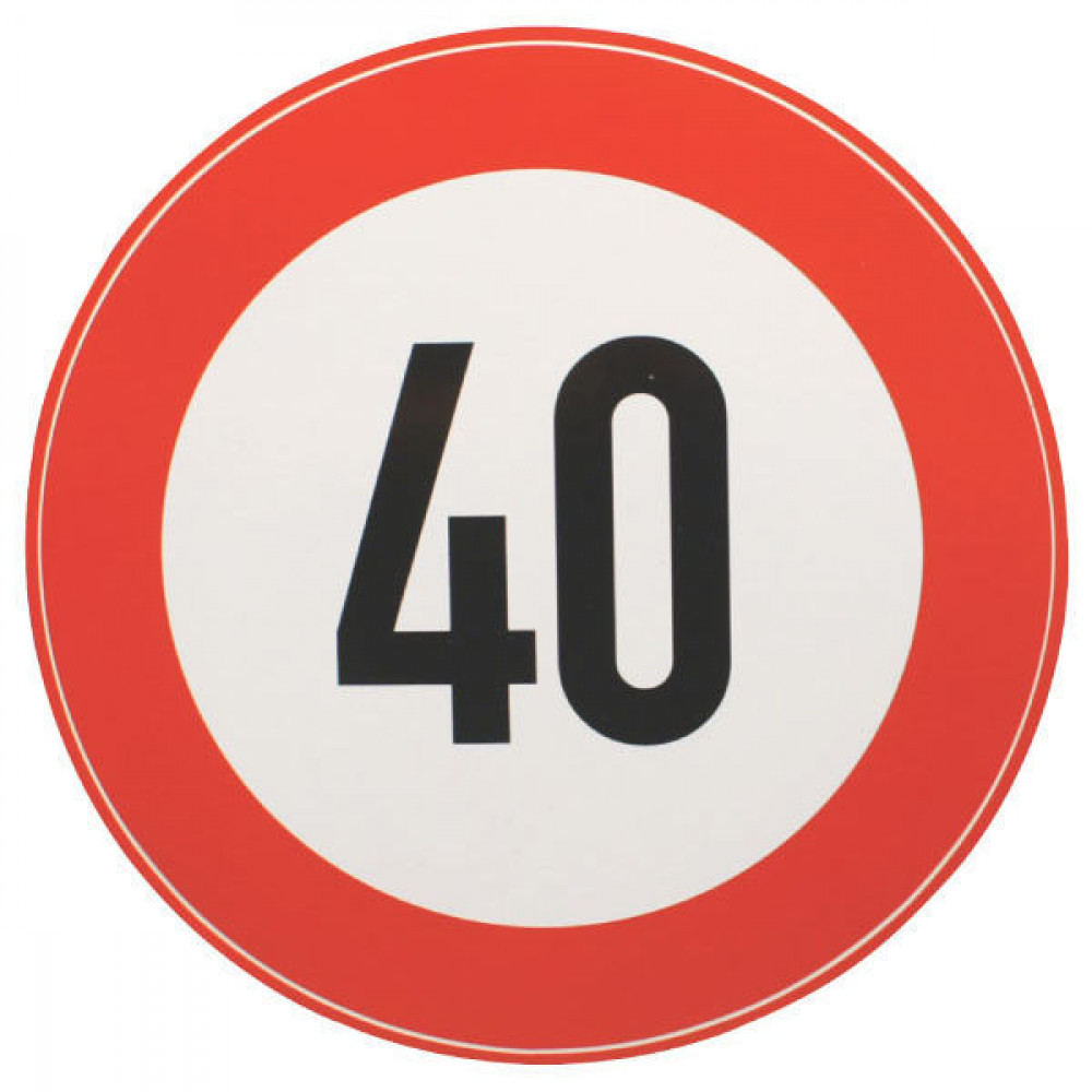 Aanduidingsbord sticker Ø 200 mm 40km/h