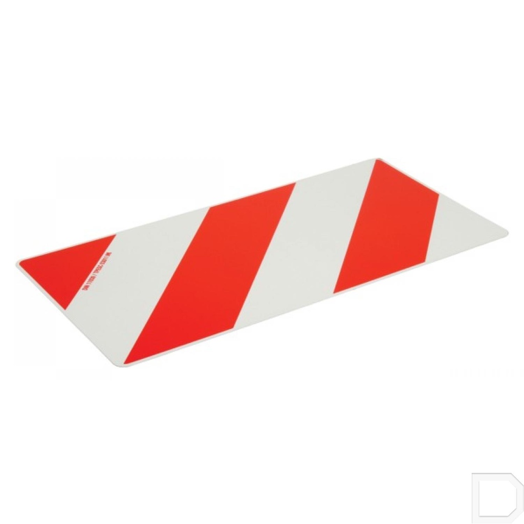 Markeringsbord 560x280mm links rood-wit
