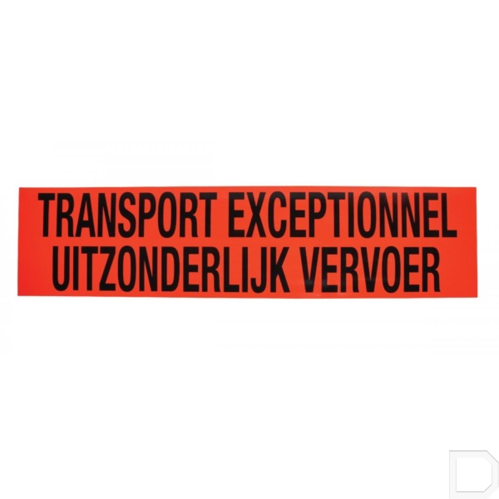Bord 1250 x 300 mm "Transport exceptionnel uitzonderlijk vervoer"