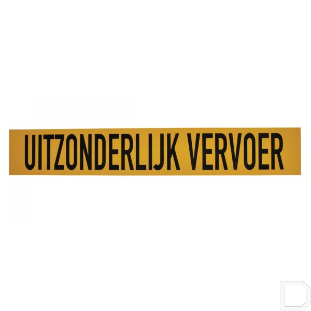 Bord 1250 x 175 mm "Uitzonderlijk vervoer"