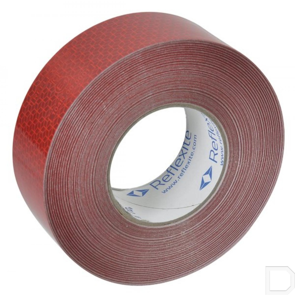 Reflecterende tape rood 50 mm 50 meter