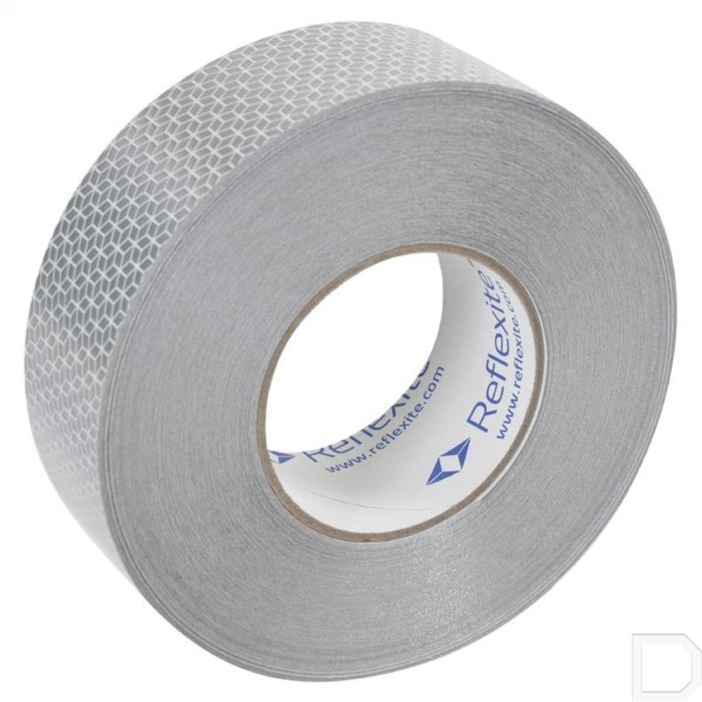 Reflecterende tape wit 50 mm 50 meter