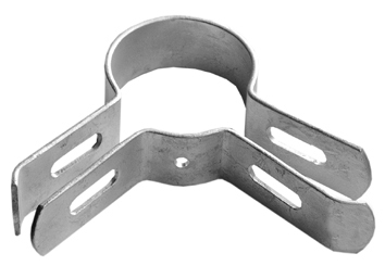 Hoekbeugel voor dubbelstaaf ø 89 mm th.vz. RAL 7016 grijs