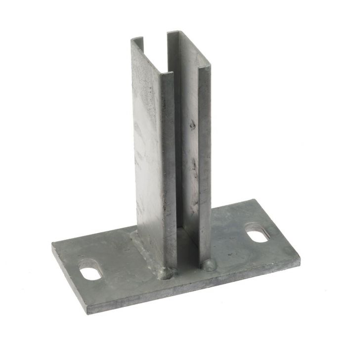 Voetplaat voor koker 60 x 40 mm th. RAL 9005