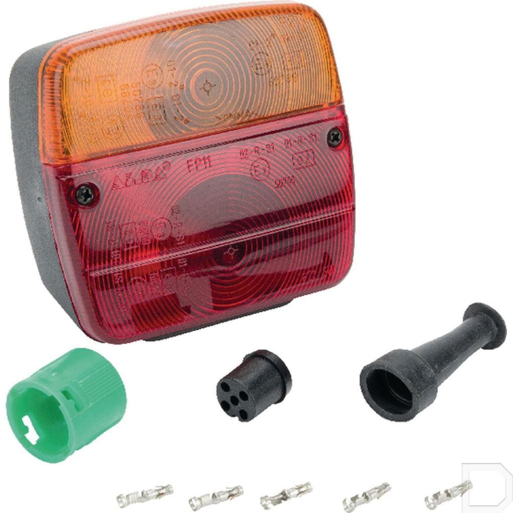 Achterlicht links vierkant opbouw 12V