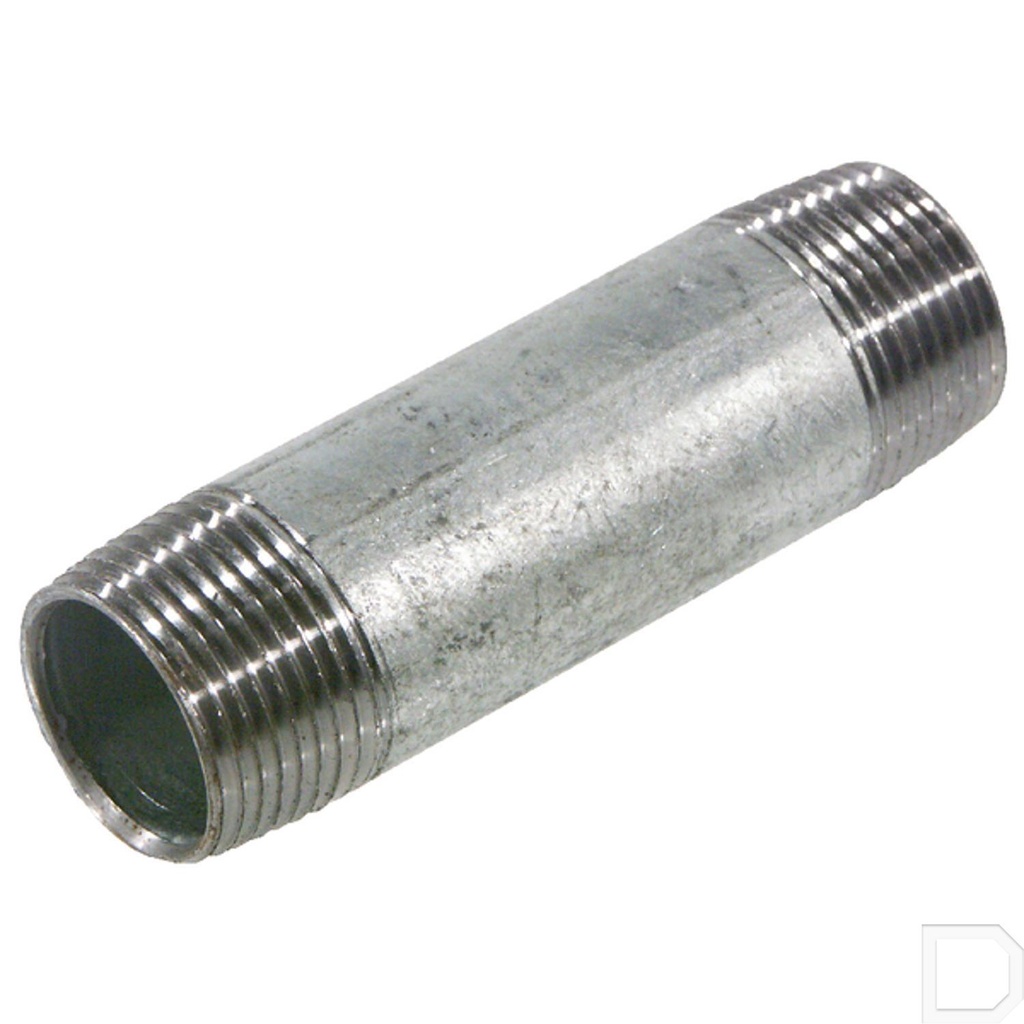 Pijpnippel 1" x 40 mm nr. 23 verzinkt