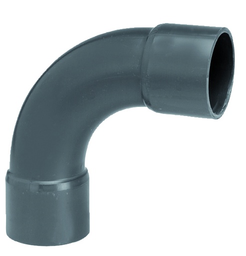 [L1.05.63] PVC bocht Ø 63 x 63 mm 90°handgevormd 10bar