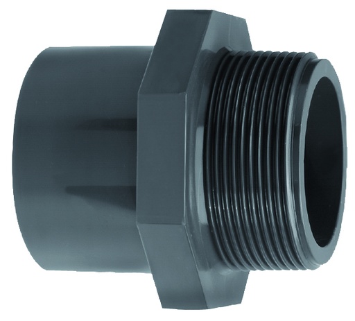 [L3.15.095] Puntstuk met zes/achtkant en buitendraad, 16 bar 40 x 50 x 1 ”