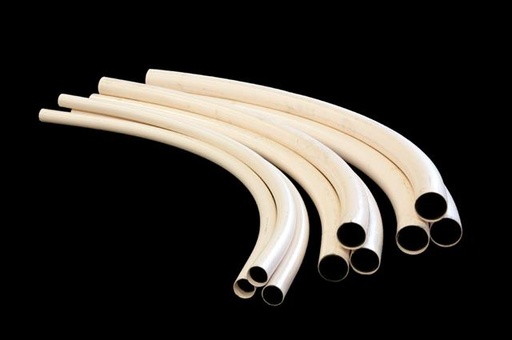 [SPI 080 ZE 0045] Spiraalbocht Ø 80 mm 45° booglengte 150 cm (excl. binnenspiraal en klembus)