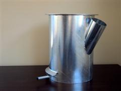 [BVB 0102 SU 0060] Brokvijzelbak Ø 102 mm met een uitloop onder 60° 