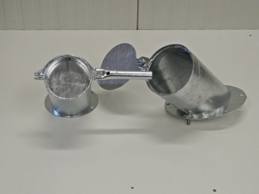 [SPB 0430 LA 0110] Handaftap aan de spiraalbak Ø 110 mm + schuif