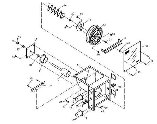 [201001R] Hopperhuis Ø 50 mm Daltec systeem