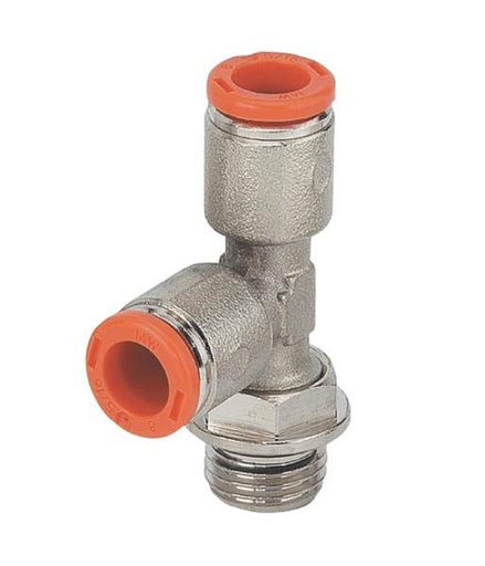 [2L38002] MW T-insteekkoppeling Z-TKI-4x1/8"  RL38-serie met buitendraad draaibaar