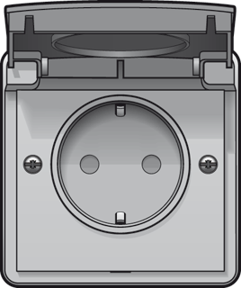 [4330254] Wandcontactdoos (schakelmateriaal) NIKO WD WCD 1VD RA STEEK HYDRO