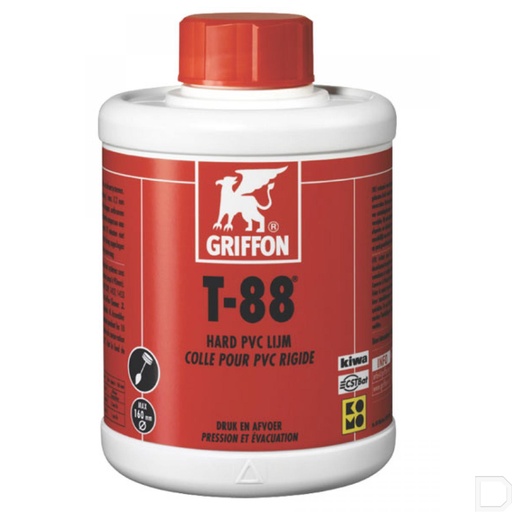 [SP13050] PVC lijm T88 kiwa transparant 1L