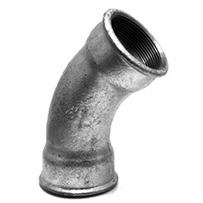[041V-000014] Bocht 45° 1/4" verzinkt bin/bin