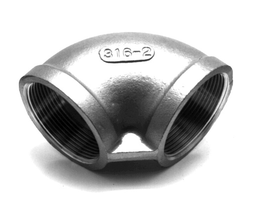 [FG9018RVS] Knie 90° 1/8" 2x bi nr.90 RVS