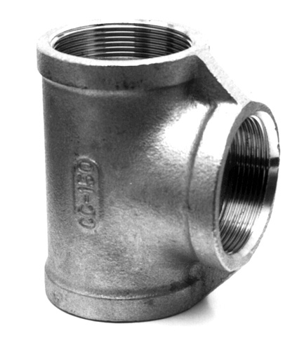 [FG13014RVS] T-stuk 1/4" 3x binnendraad nr.130 RVS