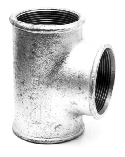 [130V-212100] T-stuk 90° 2½"x1"x2½" 3xbin