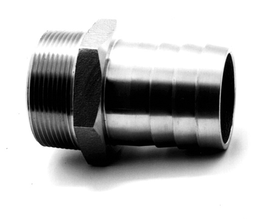 [133R-000100] RVS slangpilaar 1" x 25 mm