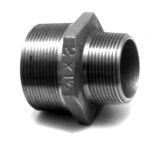 [245R-300100] RVS dubbele verloopnippel 3" x 1"