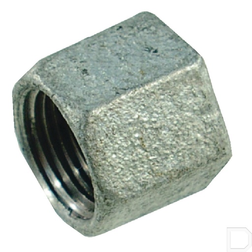 [300V-000014] 6-hoekige kap 1/4" bi nr.300 verzinkt
