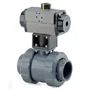 [1410-DW0032] PVC kogelkraan Ø 32 mm 2-weg pneumatisch DW
