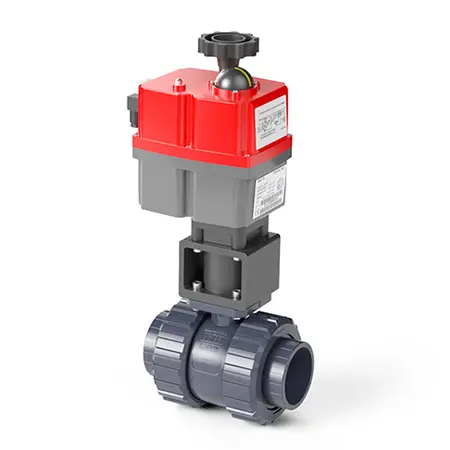 [1411-000040] PVC kogelkraan Ø 40 mm 2-weg elektrisch EPDM 