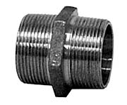 [8280-000114] Messing Dubbele nippel 1¼" bui/bui