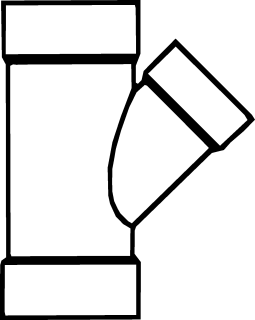 [6346621] PVC T-stuk 45 3XLijmMof 40X32