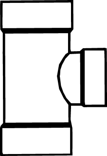 [6328900] PVC T-stuk 90 3XLijmMof 110X40