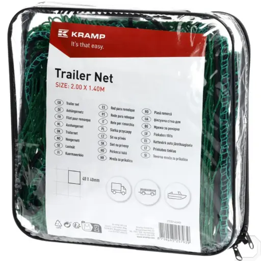 [C200140KR] Aanhangwagennet 2,00 x 1,40 m groen