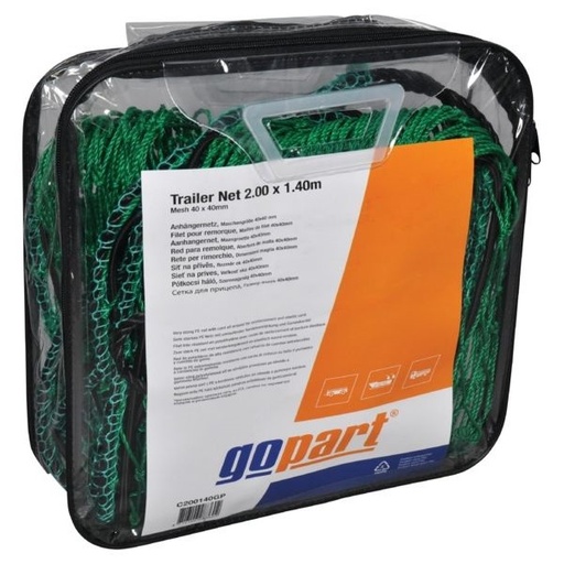 [C350200GP ] Aanhangernet 3,50 x 2,00 m groen