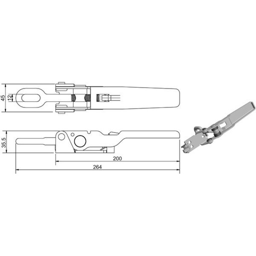 [770032KR] Excentersluiting verzinkt