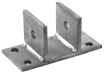 [4402099] Wandhouder smal  thermisch verzinkt 2" gaten in lippen ø 17 mm th.vz. 