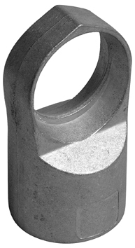 [0106045] Aluminium doorvoerkop Ø 60 x 42 mm voor ronde paal met horizontale liggerverbinding RAL 9005 zwart