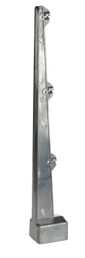 [0134100] Aluminium rechte arm enkel 40 x 60 mm rechthoekig profiel 3-draads / prikkeldraadhouder / puntdraadkop