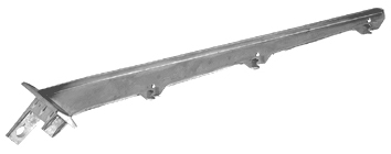 [0134010] Aluminium schuine arm inwendig 45° voor koker 40 x 60 mm  3-draads / prikkeldraadhouder / puntdraadkop