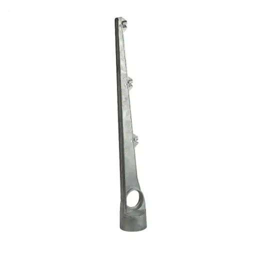[0134842] Aluminium rechte arm enkel voor ronde paal 48 mm 3 draden – prikkeldraadhouder / puntdraadkop
