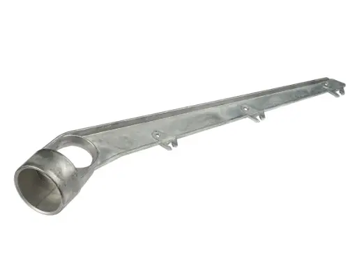 [0136642] Aluminium schuine arm enkel uitwendig 60° voor ronde paal 60 mm 3 draden – prikkeldraadhouder / puntdraadkop