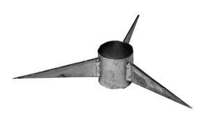 [185090] Roterende punt 50 mm breed, punten 90 mm th.vz.
