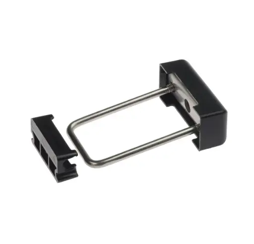 [4483000] Montageset voor dubbelstaafmat op 40 x 60 mm staander RVS/ kunststof, compleet