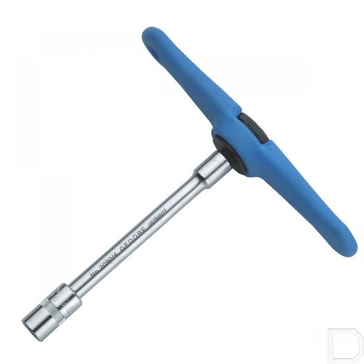 [DP2093U3T] Ratelsleutel T-greep 1/4" 4-kant omschakelbaar 