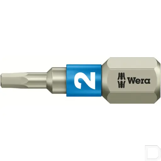 [SC38401TS20] Inbusbit 1/4" 6-kant met 2 mm stift 25 mm lang RVS