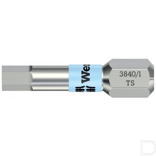 [SC38401TS764] Inbusbit 1/4" 6-kant met 7/64" stift 25mm lang RVS