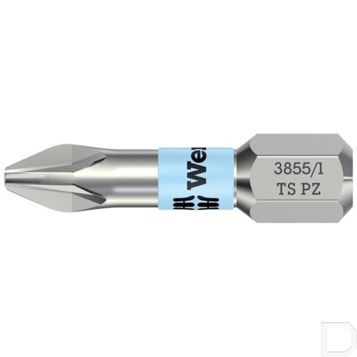 [SC38551TSSBPZ3] Schroefbit 1/4" 6-kant met Pozidriv PZ3 25mm lang RVS Wera